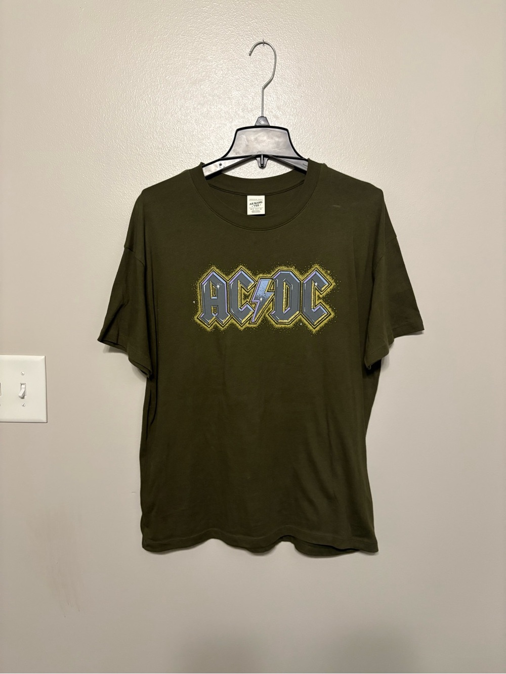 AC/DC Graphic Tee - Olive Green Women’s T-Shirt